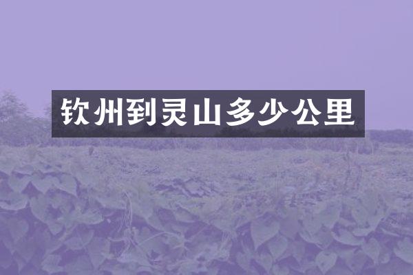 钦州到灵山多少公里