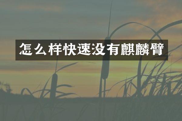 怎么样快速没有麒麟臂