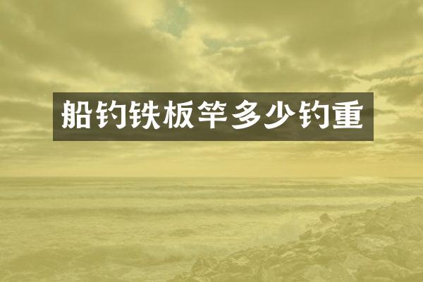 船钓铁板竿多少钓重