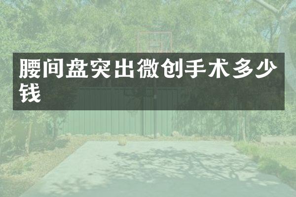 腰间盘突出微创手术多少钱