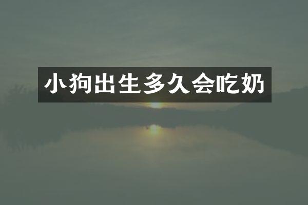 小狗出生多久会吃奶