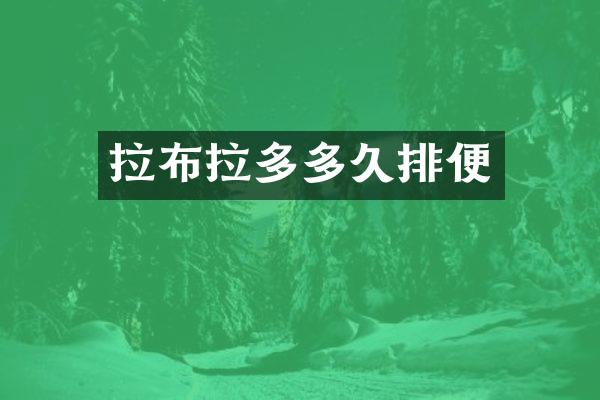 拉布拉多多久排便