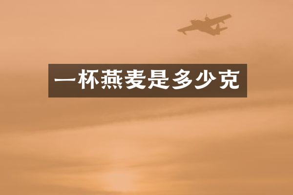 一杯燕麦是多少克