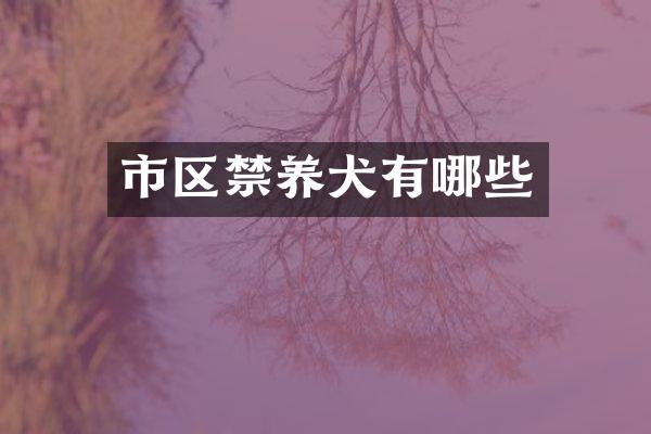 市区禁养犬有哪些