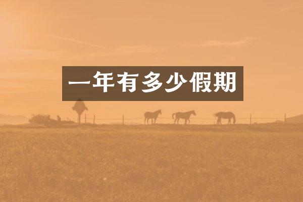 一年有多少假期