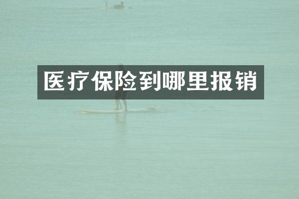 医疗保险到哪里报销