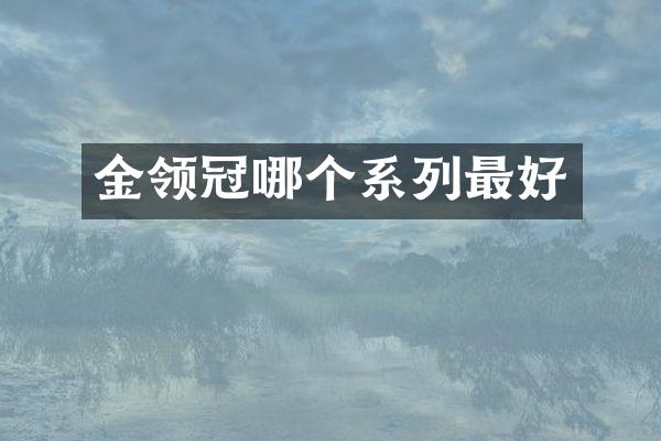 金领冠哪个系列最好