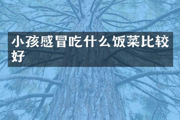 小孩感冒吃什么饭菜比较好
