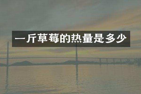 一斤草莓的热量是多少