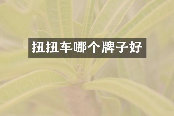 扭扭车哪个牌子好