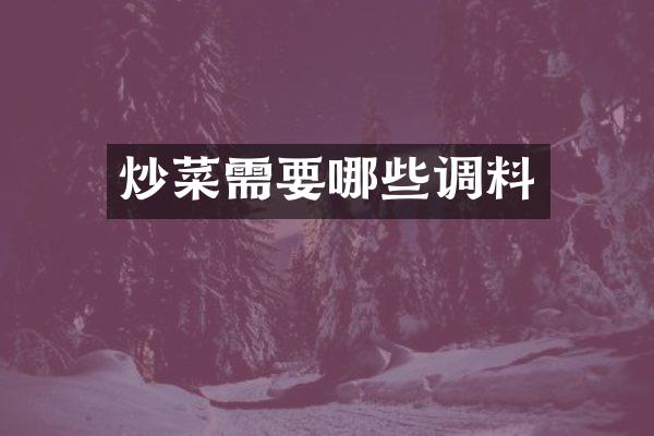 炒菜需要哪些调料
