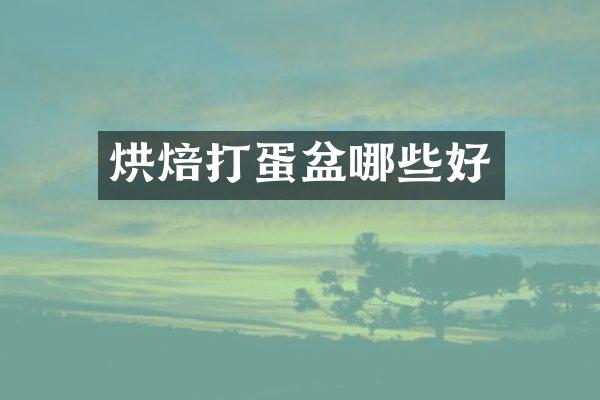 烘焙打蛋盆哪些好