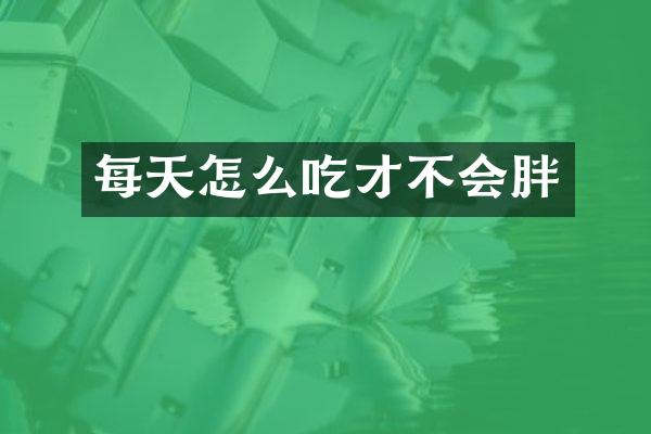 每天怎么吃才不会胖