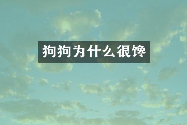 狗狗为什么很馋
