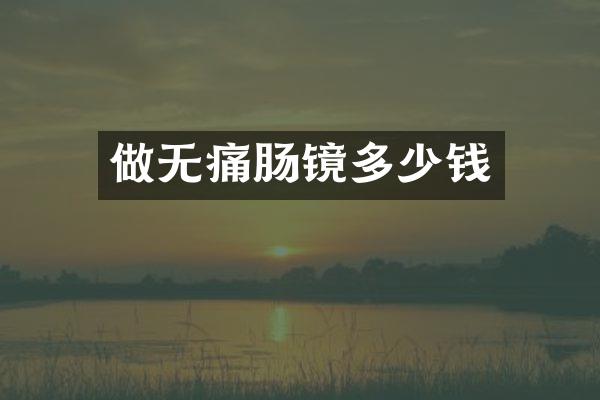 做无痛肠镜多少钱