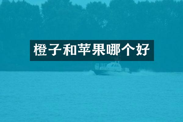 橙子和苹果哪个好
