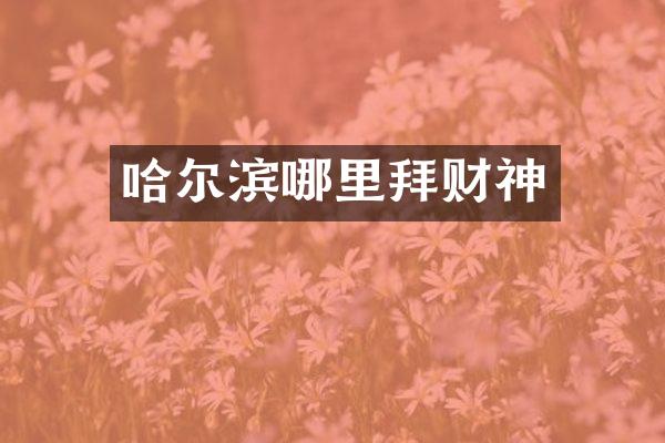 哈尔滨哪里拜财神