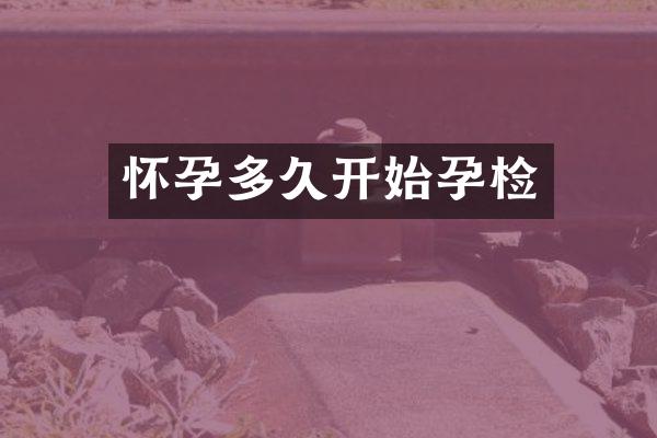 怀孕多久开始孕检