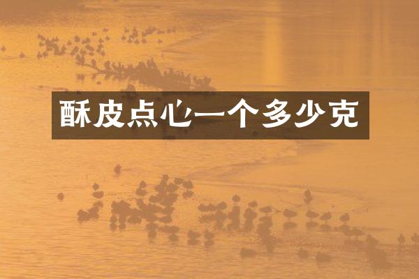酥皮点心一个多少克