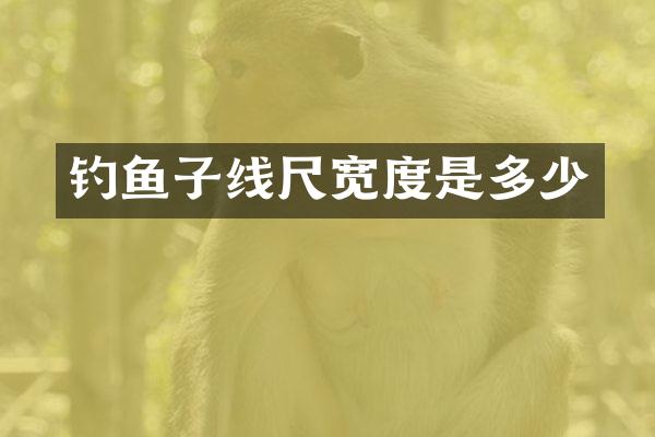 钓鱼子线尺宽度是多少