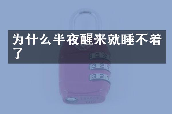 为什么半夜醒来就睡不着了