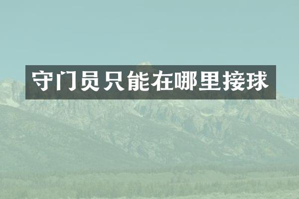 守门员只能在哪里接球