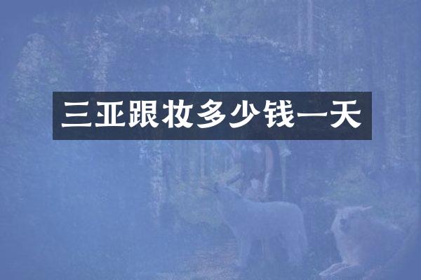 三亚跟妆多少钱一天
