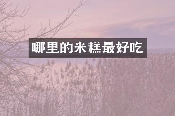 哪里的米糕最好吃
