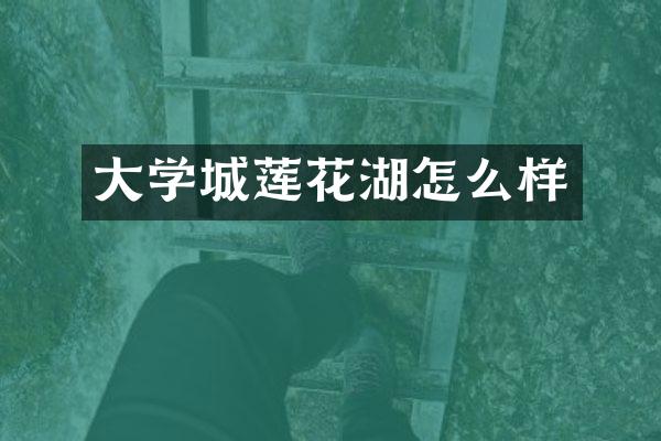 大学城莲花湖怎么样
