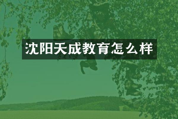 沈阳天成教育怎么样