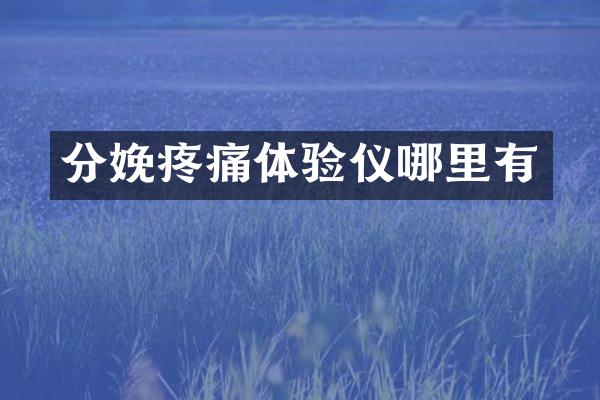 分娩疼痛体验仪哪里有