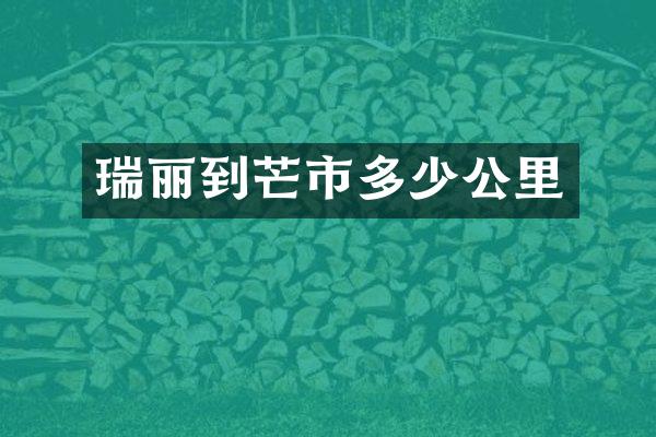 瑞丽到芒市多少公里