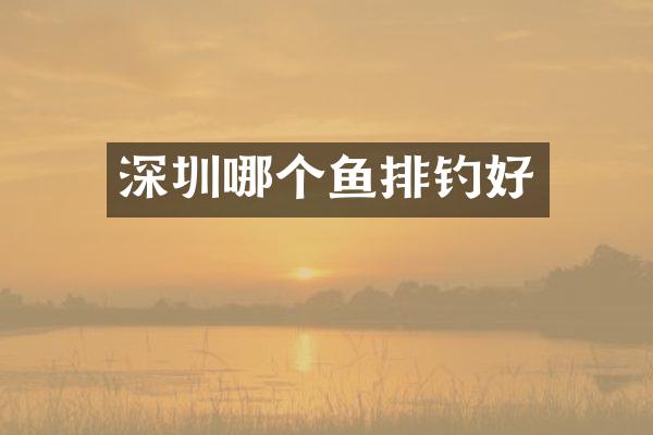 深圳哪个鱼排钓好