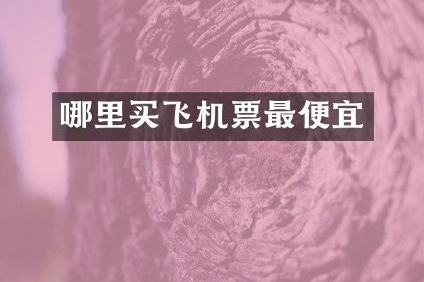 哪里买飞机票