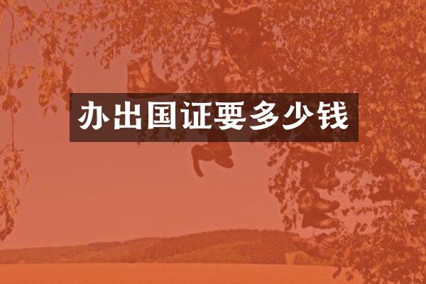 办出国证要多少钱