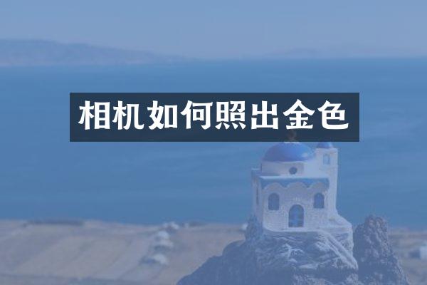 相机如何照出金色
