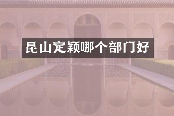 昆山定颖哪个部门好