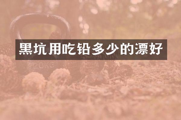 黑坑用吃铅多少的漂好