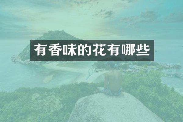 有香味的花有哪些