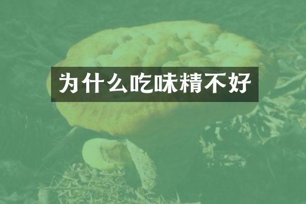 为什么吃味精不好