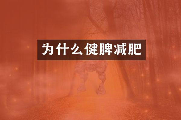 为什么健脾减肥