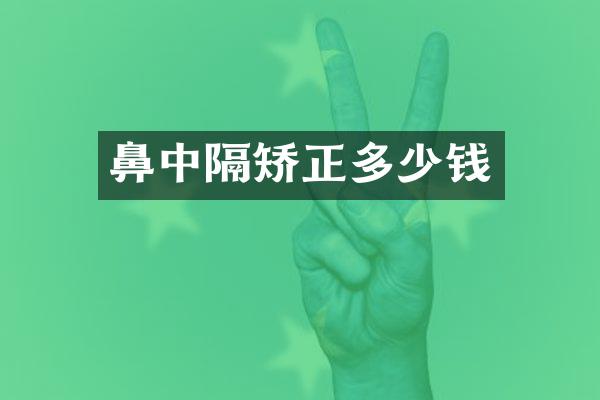 鼻中隔矫正多少钱