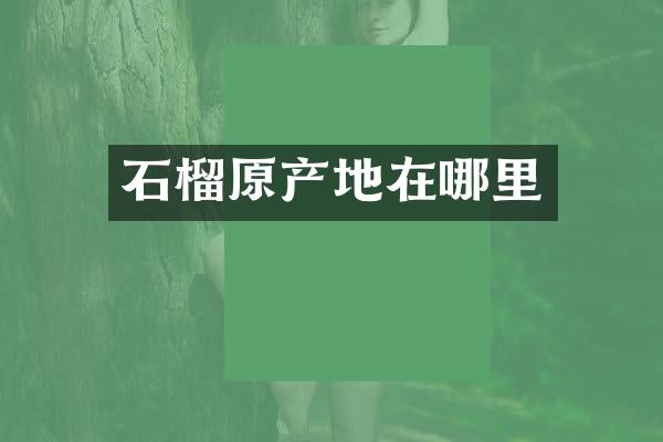 石榴原产地在哪里