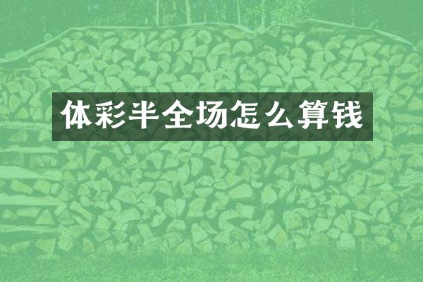 体彩半全场怎么算钱