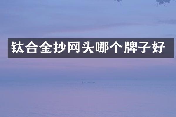 钛合金抄网头哪个牌子好