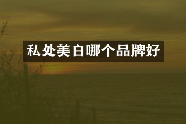 私处美白哪个品牌好