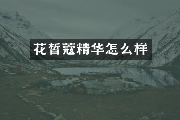 花皙蔻精华怎么样