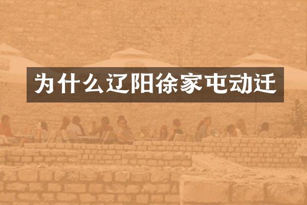 为什么辽阳徐家屯动迁