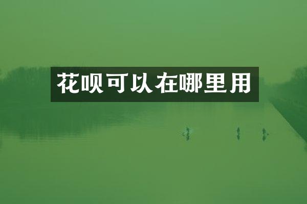 可以在哪里用
