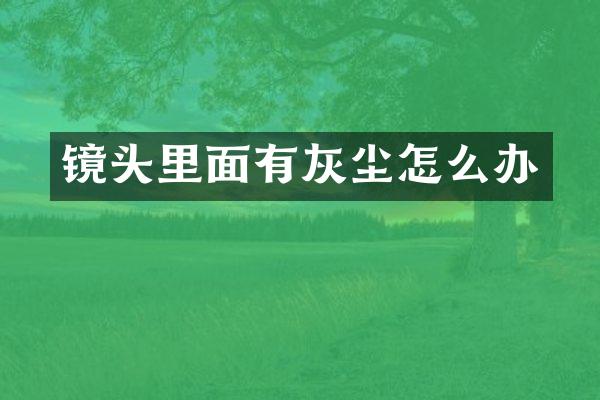 镜头里面有灰尘怎么办